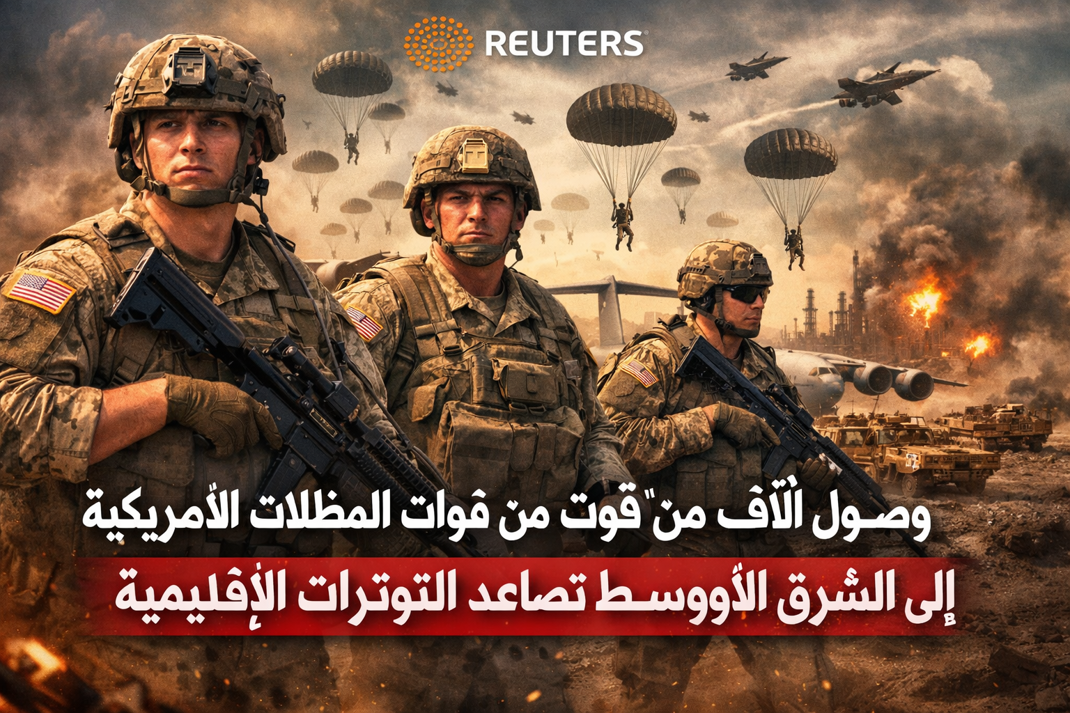 وصول آلاف من قوات المظلات الأميركية إلى الشرق الأوسط وسط تصاعد التوترات الإقليمية